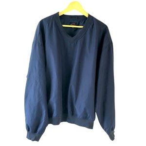 Acuity V-Neck Navy Blue Pullover Windbreaker Lightweight Golf Jacket Mens Medium